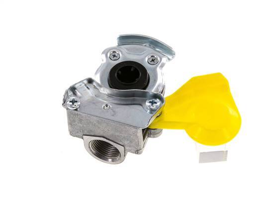 Control Yellow Aluminum Gladhand Coupling M22x1.5 Female Threads DIN 74254
