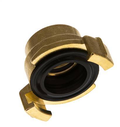 Acoplamiento de latón para manguera de jardín GEKA hembra de 3/4'' [2 piezas]