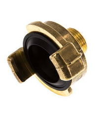 Acoplamiento de latón para manguera de jardín GEKA macho de 3/8'' [2 piezas]