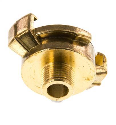 Acoplamiento de latón para manguera de jardín GEKA macho de 3/8'' [2 piezas]