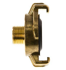 Acoplamiento de latón para manguera de jardín GEKA macho de 3/8'' [2 piezas]