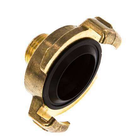 Acoplamiento de latón para manguera de jardín GEKA macho de 3/8'' [2 piezas]