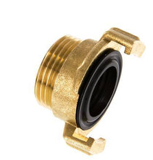 Acoplamiento de latón para manguera de jardín GEKA de 1'' macho [2 piezas]