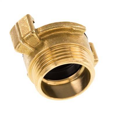 Acoplamiento de latón para manguera de jardín GEKA de 1'' macho [2 piezas]