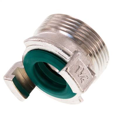 acoplamiento de acero inoxidable para manguera de jardín GEKA de 1 1/4'' macho