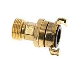 acoplamiento de latón para manguera de jardín GEKA de 1'' macho de seguridad
