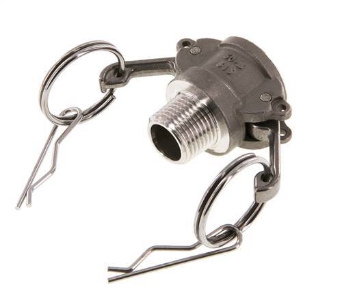 Acoplamiento de acero inoxidable Camlock DN 15 (1/2'') R 1/2'' rosca macho tipo B MIL-C-27487