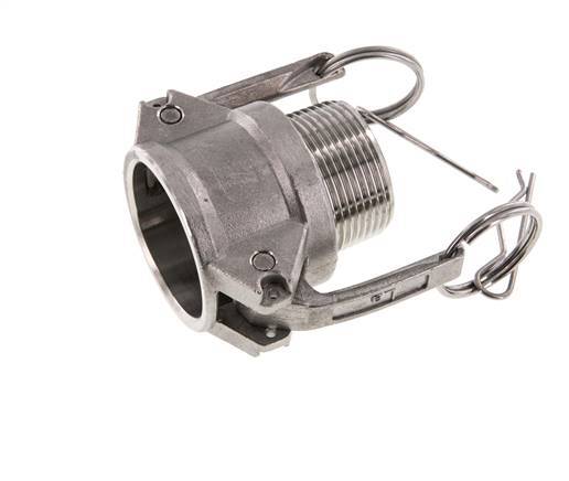 Acoplamiento de acero inoxidable Camlock DN 32 (1 1/4'') R 1 1/4'' Rosca Macho Tipo B MIL-C-27487