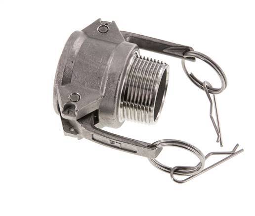 Acoplamiento de acero inoxidable Camlock DN 32 (1 1/4'') R 1 1/4'' Rosca Macho Tipo B MIL-C-27487