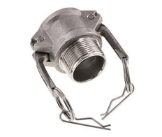 Acoplamiento de acero inoxidable Camlock DN 32 (1 1/4'') R 1 1/4'' Rosca Macho Tipo B MIL-C-27487