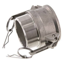 Acoplamiento de acero inoxidable Camlock DN 60 (2 1/2'') R 2 1/2'' Rosca Macho Tipo B MIL-C-27487