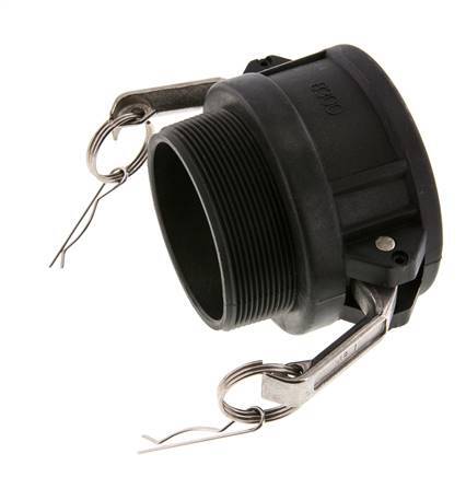 Acoplamiento de polipropileno Camlock DN 75 (3'') R 3'' rosca macho Tipo B MIL-C-27487