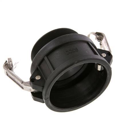 Acoplamiento de polipropileno Camlock DN 75 (3'') R 3'' rosca macho Tipo B MIL-C-27487