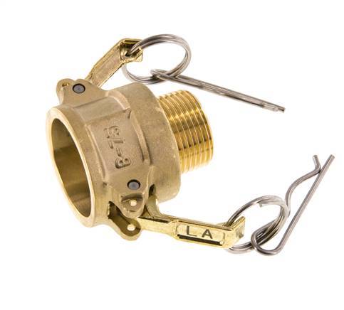 Acoplamiento de latón Camlock DN 20 (3/4'') R 3/4'' rosca macho tipo B MIL-C-27487