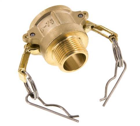 Acoplamiento de latón Camlock DN 20 (3/4'') R 3/4'' rosca macho tipo B MIL-C-27487