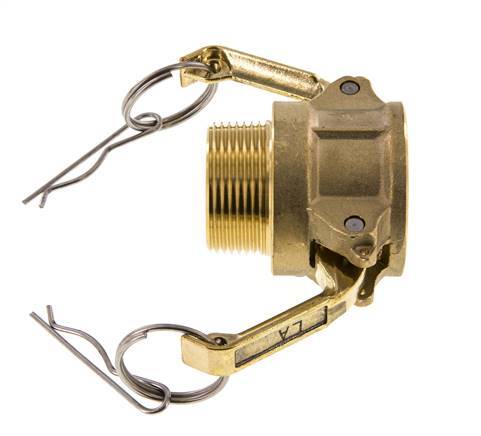 Acoplamiento de latón Camlock DN 32 (1 1/4'') R 1 1/4'' Rosca Macho Tipo B MIL-C-27487