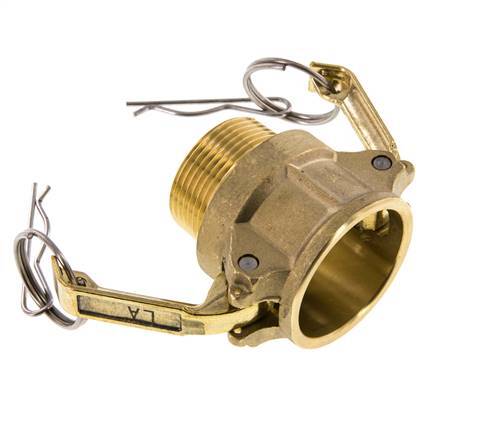 Acoplamiento de latón Camlock DN 32 (1 1/4'') R 1 1/4'' Rosca Macho Tipo B MIL-C-27487