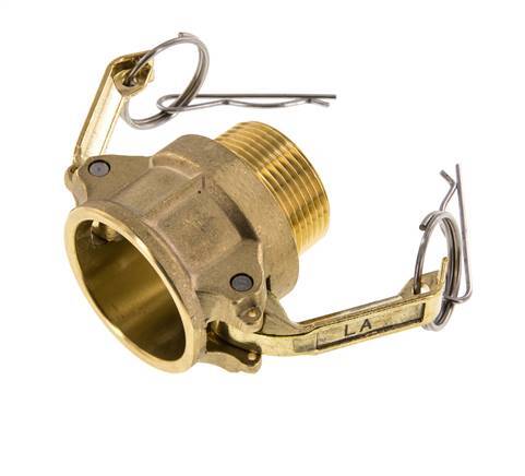 Acoplamiento de latón Camlock DN 32 (1 1/4'') R 1 1/4'' Rosca Macho Tipo B MIL-C-27487