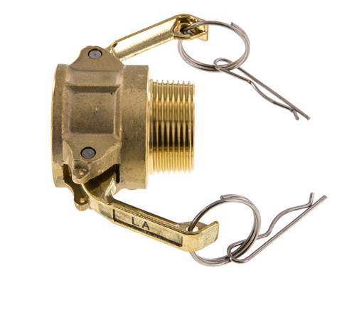 Acoplamiento de latón Camlock DN 32 (1 1/4'') R 1 1/4'' Rosca Macho Tipo B MIL-C-27487