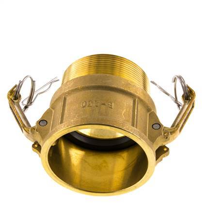 Acoplamiento de latón Camlock DN 60 (2 1/2'') R 2 1/2'' Rosca Macho Tipo B MIL-C-27487