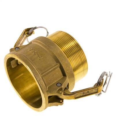 Acoplamiento de latón Camlock DN 60 (2 1/2'') R 2 1/2'' Rosca Macho Tipo B MIL-C-27487