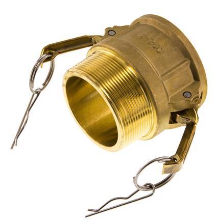 Acoplamiento de latón Camlock DN 60 (2 1/2'') R 2 1/2'' Rosca Macho Tipo B MIL-C-27487