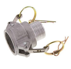 Acoplamiento de aluminio Camlock DN 25 (1'') R 1'' rosca macho Tipo B MIL-C-27487