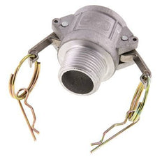 Acoplamiento de aluminio Camlock DN 25 (1'') R 1'' rosca macho Tipo B MIL-C-27487