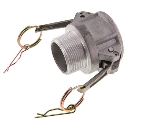 Acoplamiento de aluminio Camlock DN 40 (1 1/2'') R 1 1/2'' Rosca Macho Tipo B MIL-C-27487