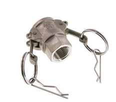 Acoplamiento de acero inoxidable Camlock DN 15 (1/2'') Rp 1/2'' Rosca Hembra Tipo D MIL-C-27487