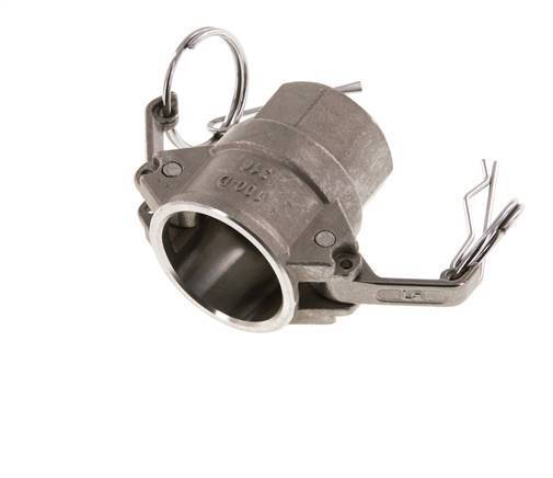 Acoplamiento de acero inoxidable Camlock DN 25 (1'') Rp 1'' Rosca Hembra Tipo D MIL-C-27487