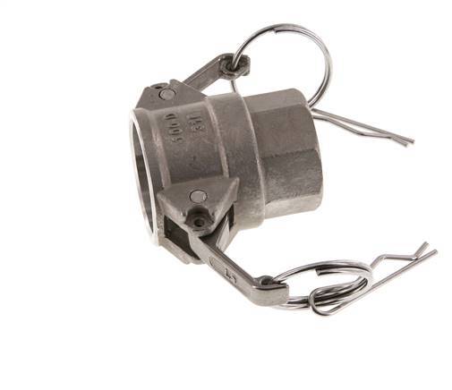 Acoplamiento de acero inoxidable Camlock DN 25 (1'') Rp 1'' Rosca Hembra Tipo D MIL-C-27487