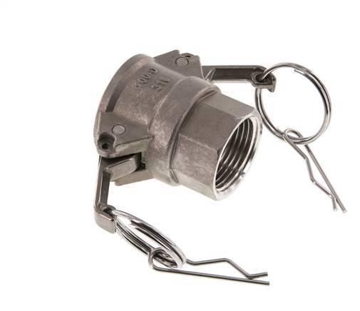 Acoplamiento de acero inoxidable Camlock DN 25 (1'') Rp 1'' Rosca Hembra Tipo D MIL-C-27487