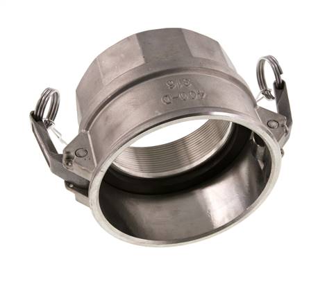 Acoplamiento de acero inoxidable Camlock DN 120 (5'') Rp 5'' Rosca Hembra Tipo D MIL-C-27487