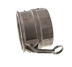 Acoplamiento de acero inoxidable Camlock DN 90 (4'') Rp 4'' Rosca Hembra Tipo D MIL-C-27487