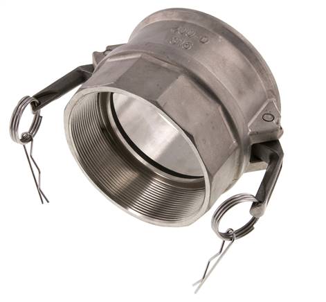 Acoplamiento de acero inoxidable Camlock DN 120 (5'') Rp 5'' Rosca Hembra Tipo D MIL-C-27487