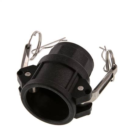 Acoplamiento de polipropileno Camlock DN 32 (1 1/4'') Rp 1 1/4'' Hembra Tipo D MIL-C-27487