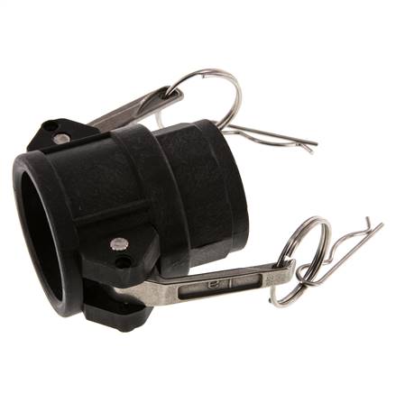 Acoplamiento de polipropileno Camlock DN 32 (1 1/4'') Rp 1 1/4'' Hembra Tipo D MIL-C-27487