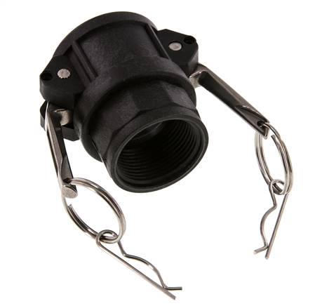 Acoplamiento de polipropileno Camlock DN 32 (1 1/4'') Rp 1 1/4'' Hembra Tipo D MIL-C-27487