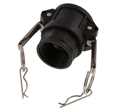Acoplamiento de polipropileno Camlock DN 32 (1 1/4'') Rp 1 1/4'' Hembra Tipo D MIL-C-27487