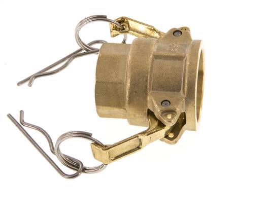 Acoplamiento de latón Camlock DN 20 (3/4'') Rp 3/4'' Hembra Tipo D MIL-C-27487