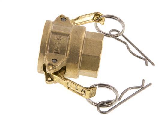 Acoplamiento de latón Camlock DN 20 (3/4'') Rp 3/4'' Hembra Tipo D MIL-C-27487