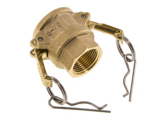 Acoplamiento de latón Camlock DN 20 (3/4'') Rp 3/4'' Hembra Tipo D MIL-C-27487