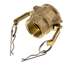 Acoplamiento de latón Camlock DN 32 (1 1/4'') Rp 1 1/4'' Hembra Tipo D MIL-C-27487