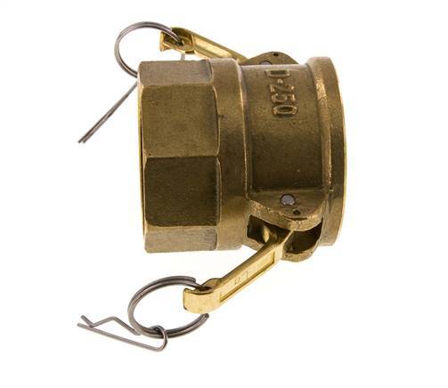 Acoplamiento de latón Camlock DN 60 (2 1/2'') Rp 2 1/2'' Hembra Tipo D MIL-C-27487