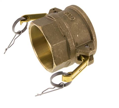 Acoplamiento de latón Camlock DN 75 (3'') Rosca hembra de 3'' Tipo D MIL-C-27487