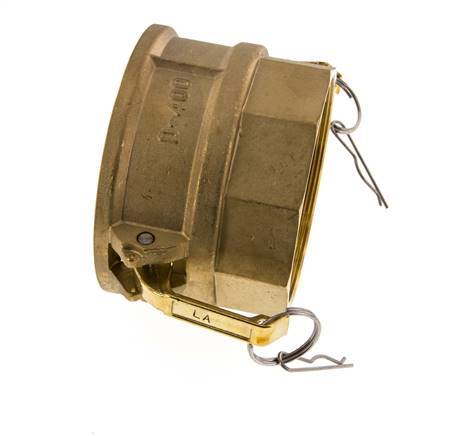 Acoplamiento de latón Camlock DN 90 (4'') Rosca hembra de 4'' Tipo D MIL-C-27487