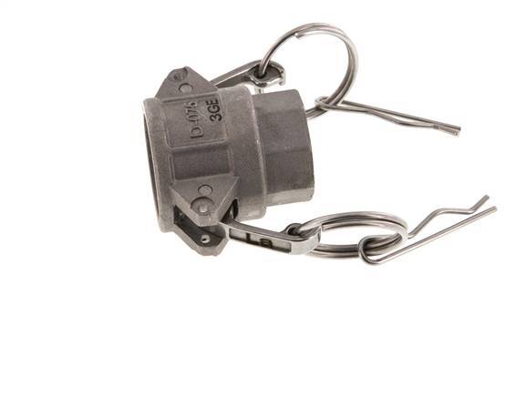 Acoplamiento de aluminio Camlock DN 20 (3/4'') Rp 3/4'' Rosca Hembra Tipo D MIL-C-27487
