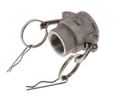 Acoplamiento de aluminio Camlock DN 20 (3/4'') Rp 3/4'' Rosca Hembra Tipo D MIL-C-27487