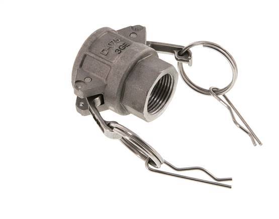 Acoplamiento de aluminio Camlock DN 20 (3/4'') Rp 3/4'' Rosca Hembra Tipo D MIL-C-27487